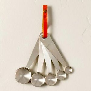 5pc Measuring Spoon Set Vintage Silver Finish - Hearth & Hand